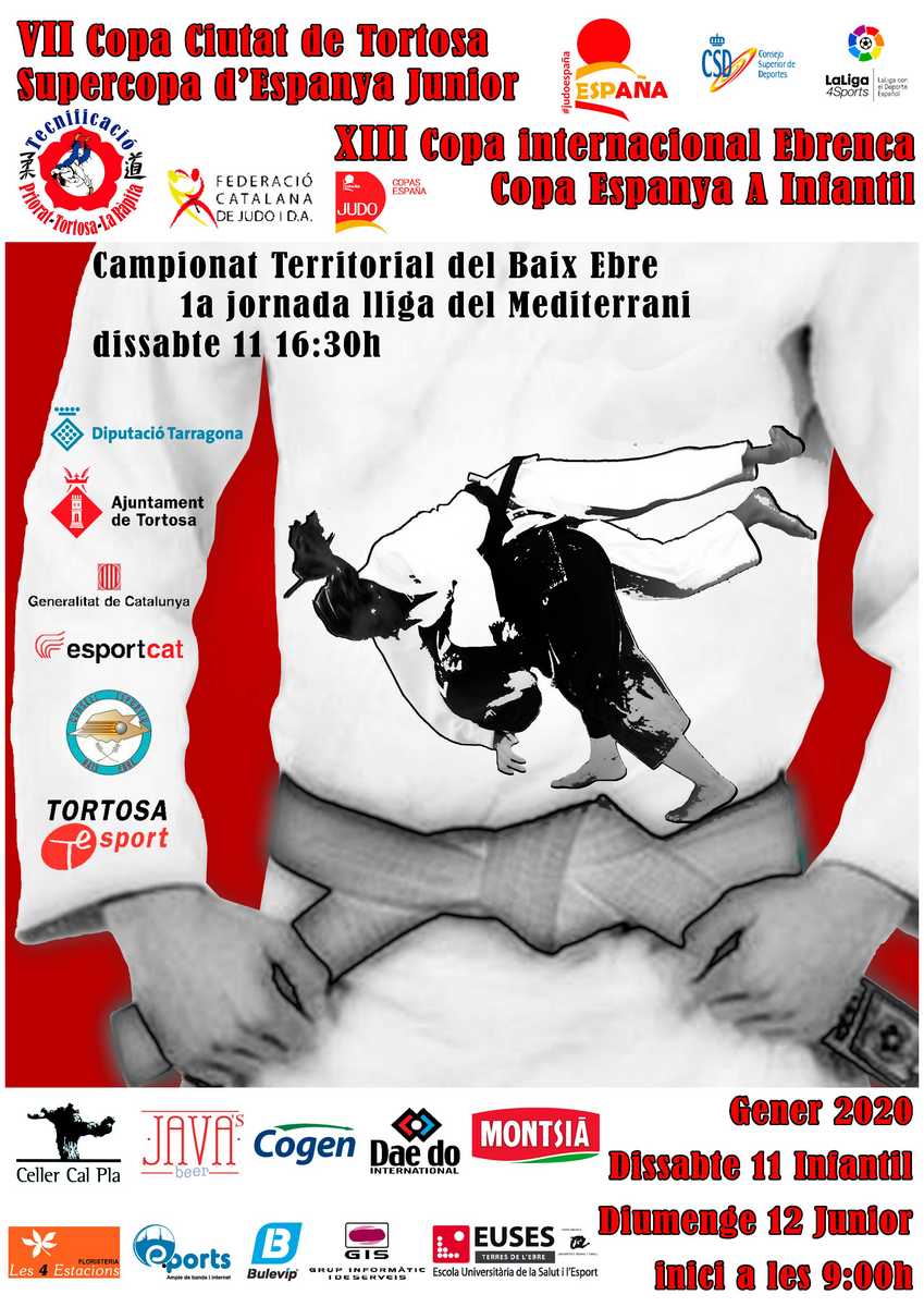 6 medallas en la Copa de España Infantil y Junior de Tortosa. 11-01-20. RESULTADOS.